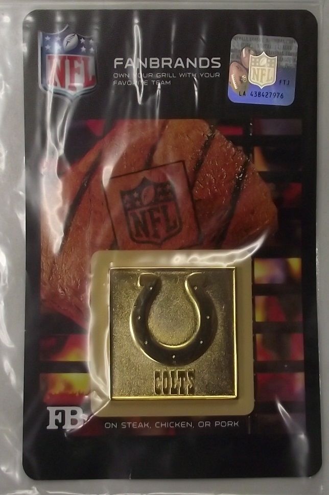 NFL 10133 Indianapolis Colts Team Logo Branding Plate FanBrand Barbecue Grill