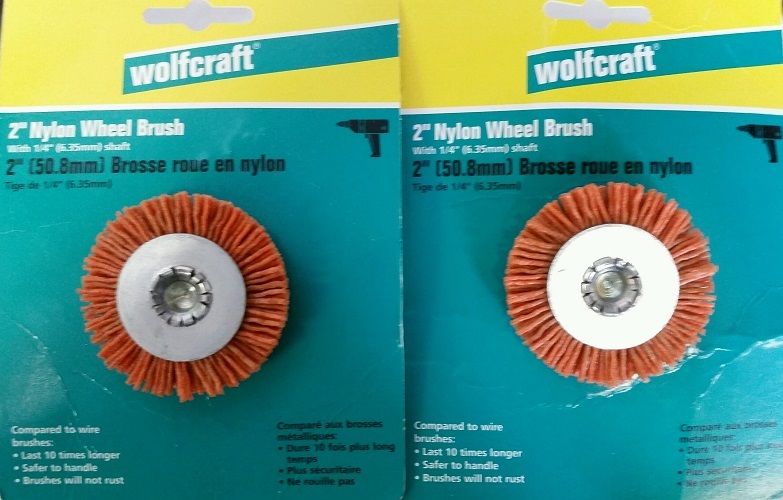 Wolfcraft 2" Nylon Wheel With 1/4" Shaft 1501 Germany 2 PCS