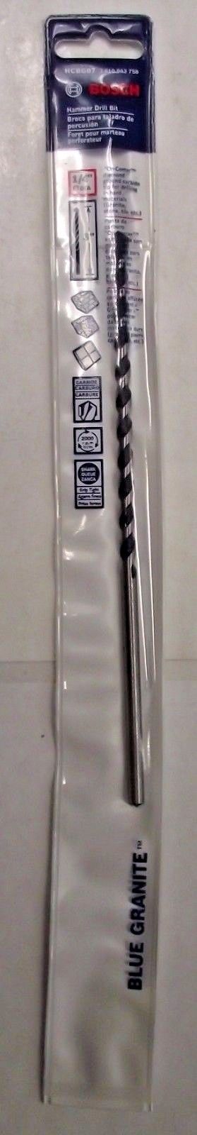 Bosch HCBG07 1/4 x 8" Blue Granite Hammer Drill Bit Germany