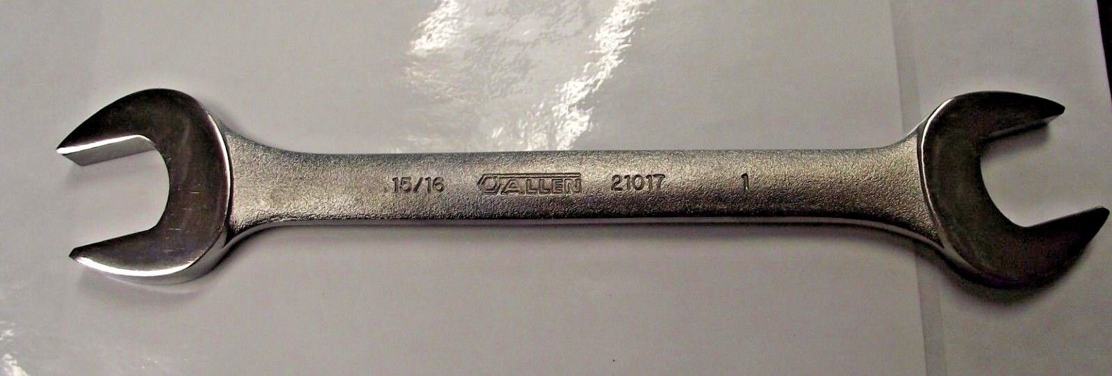 Allen 21017 15/16 x 1" Open End Wrench Satin Finish USA