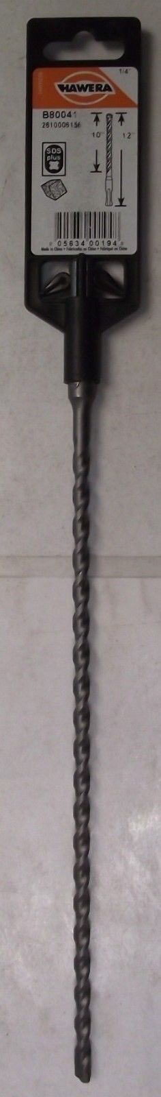 Hawera B80041 1/4" x 12" SDS Plus Hammer Drill Bit
