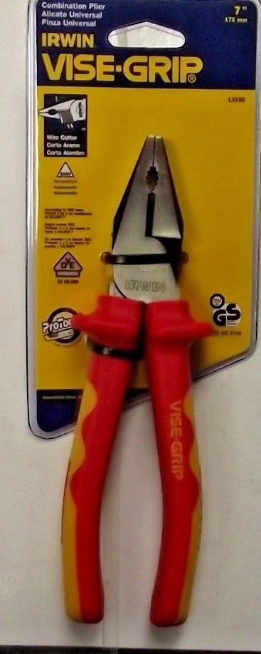 Irwin 13980 7" Insulated Combination Plier With Wire Cutter 1000v