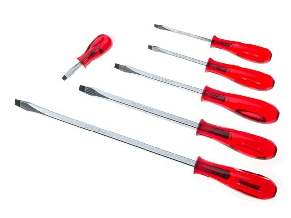 Gearwrench 82732 6PC Slotted Solid Handle Screwdriver Set