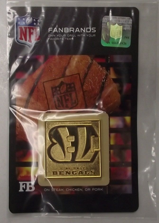 NFL 10128 Cincinnati Bengals Team Logo Branding Plate FanBrand Barbecue Grill