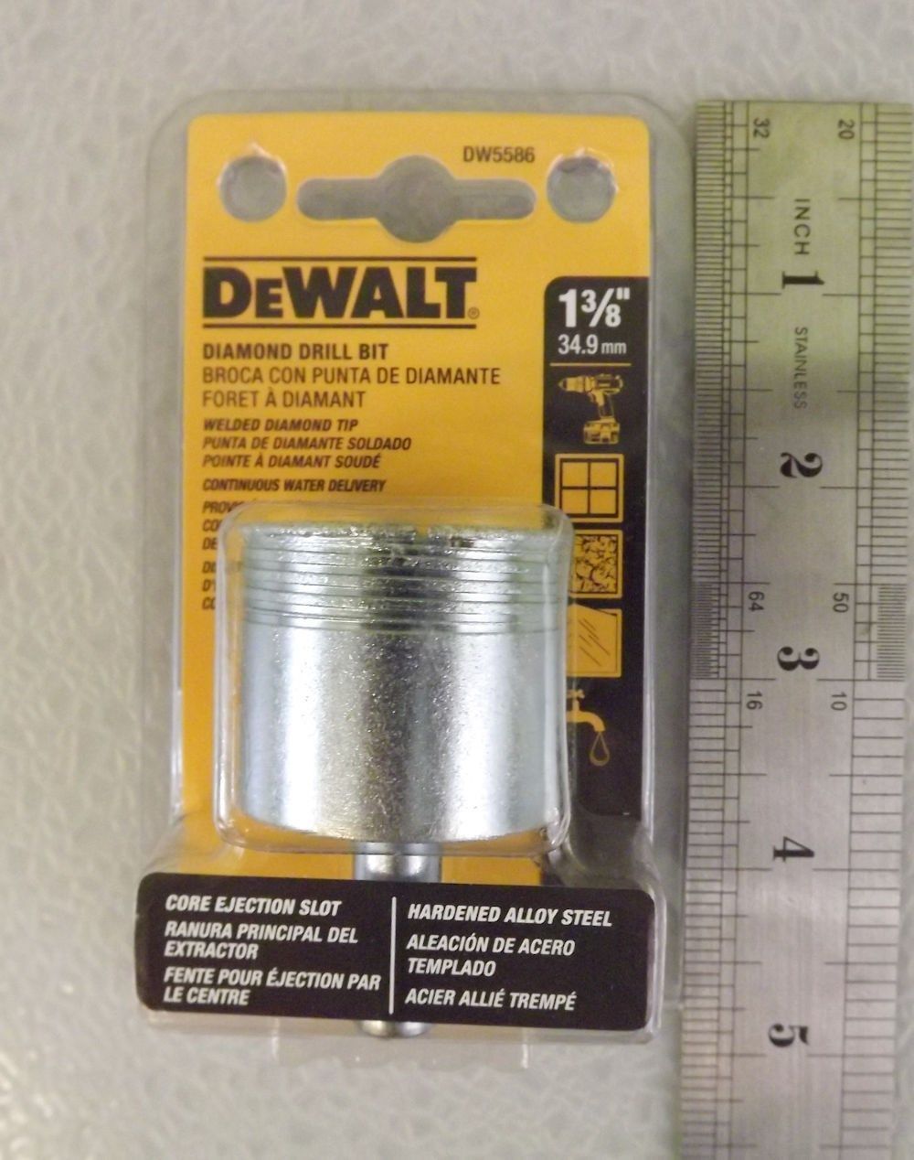 DeWalt DW5586 1-3/8 Diamond Drill Bit Made in the UK