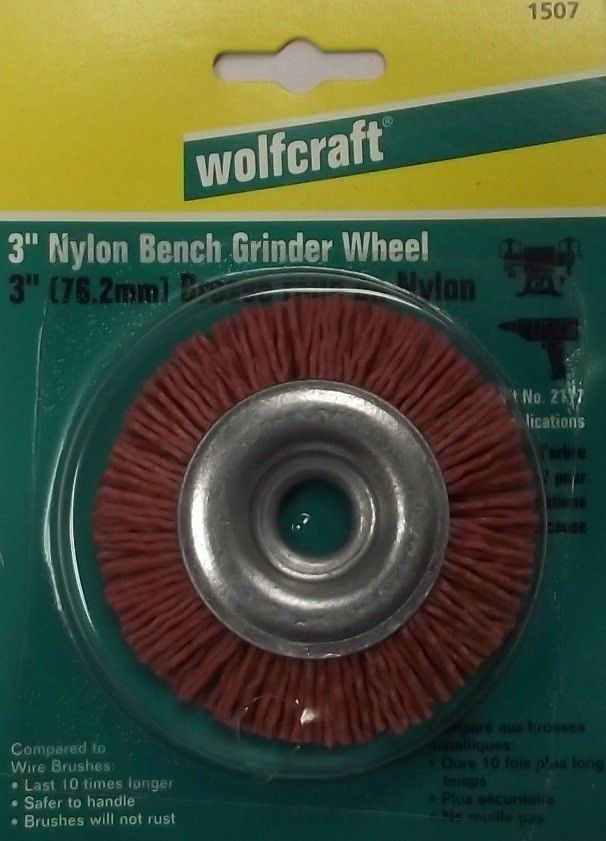 Wolfcraft 1507 3" Nylon Wheel Bench Grinder Wheel Germany