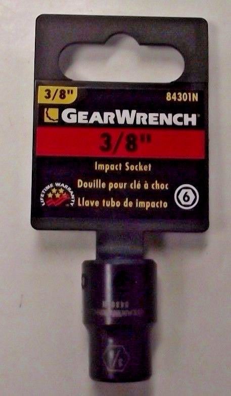 Gearwrench 84301N 3/8" Drive 6 Point Standard Impact Socket 3/8"