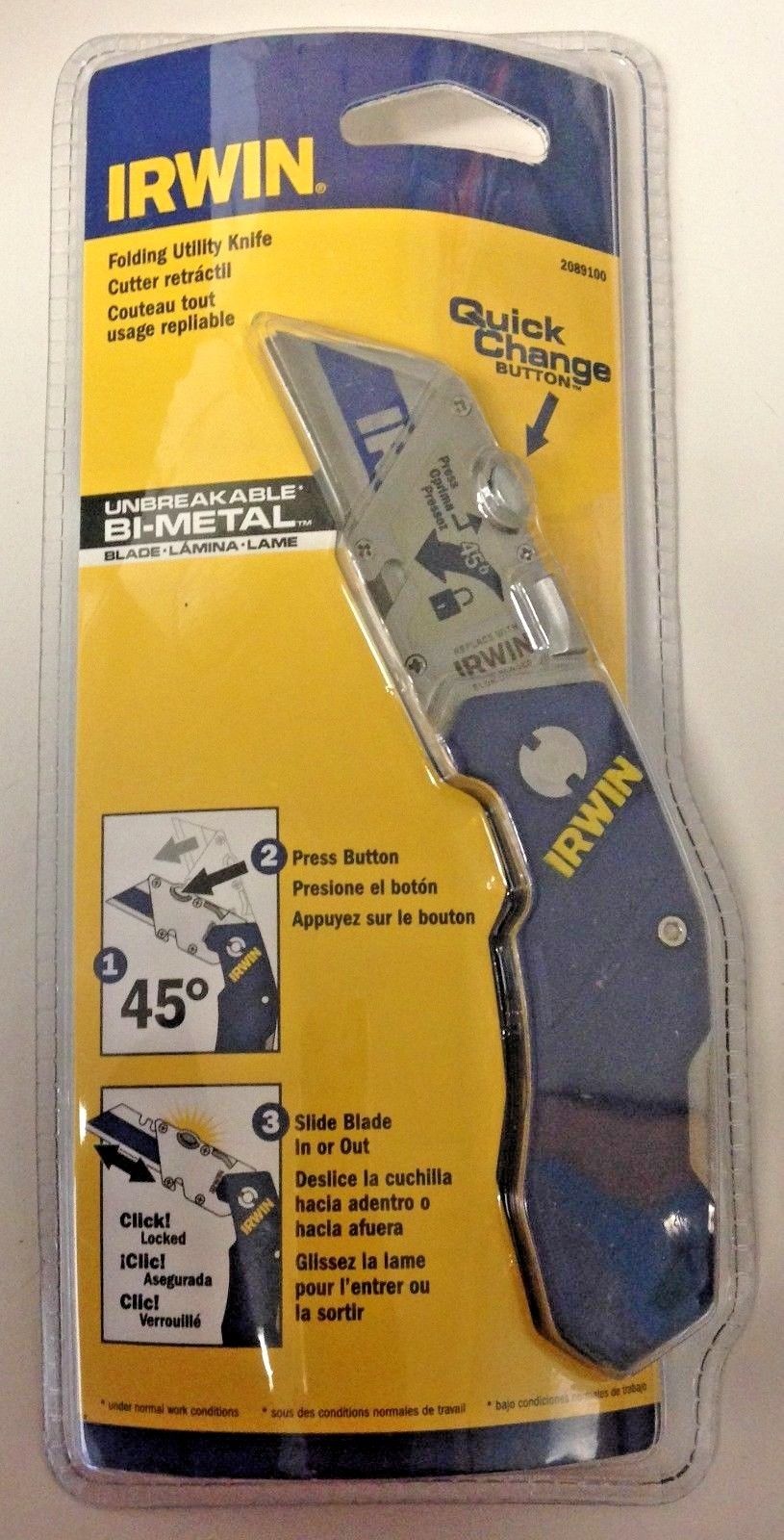 Irwin 2089100 Folding Quick Change Utility Knife