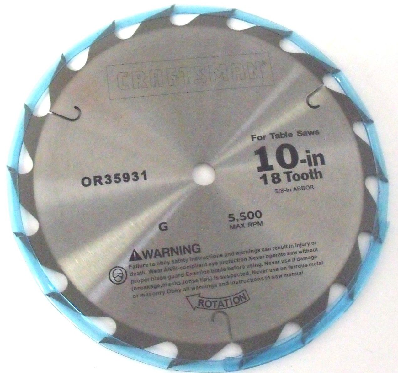 Craftsman 35976 10 x 60T & 10 x 18 T Carbide Saw Blade 2 Blades