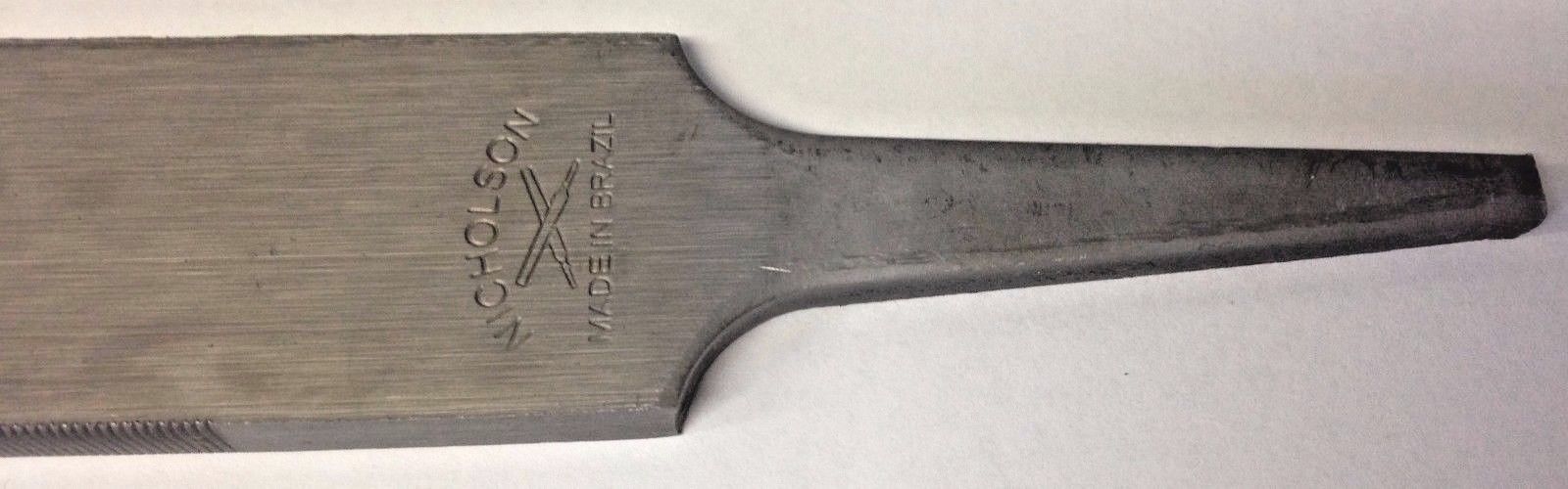 Nicholson File 07090 12" Knife File Smooth 2 Sides Cut on Back