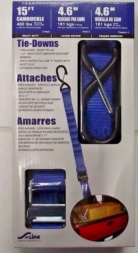 Ancra S-Line XC115-2P Heavy Duty Multi Use Cam Buckle Strap 1-1/4" x 15' 2-Pack
