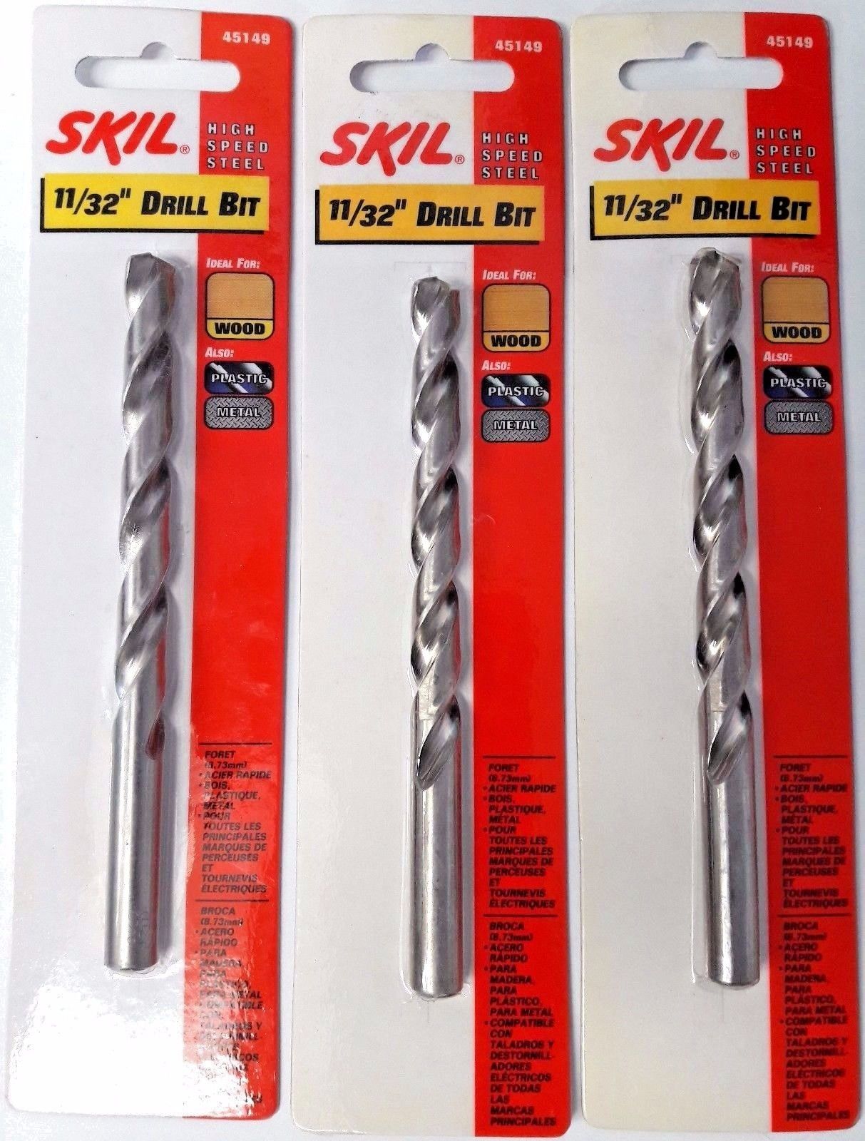 Skil 11/32" High Speed Steel Drill Bit 45149 3PKS