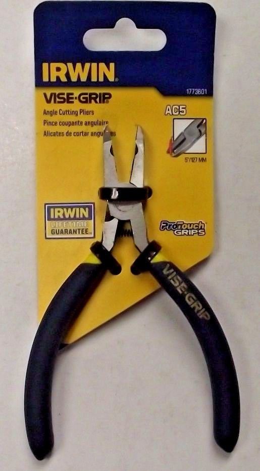 Irwin VISE-GRIP 1773601 5" Angle Cutting Pliers With Spring AC5
