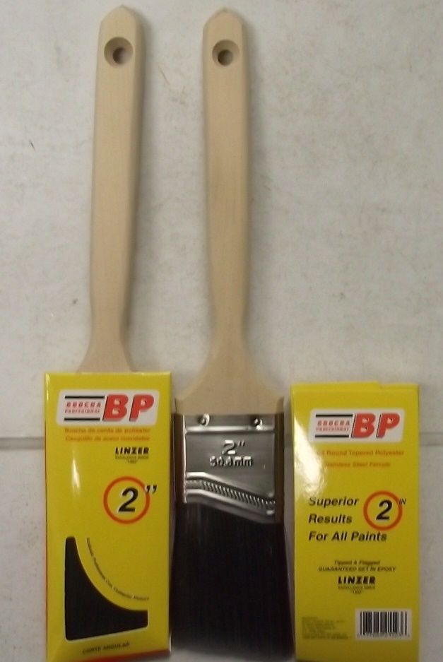 Linzer 2152-0200 2" Angle Sash Pro Quality Brush Paint Brush 2pcs.
