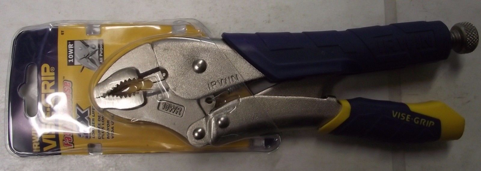 Irwin 10WR 10" Fast Release Curved Jaw Locking Plier With Wire Cutter Packaged