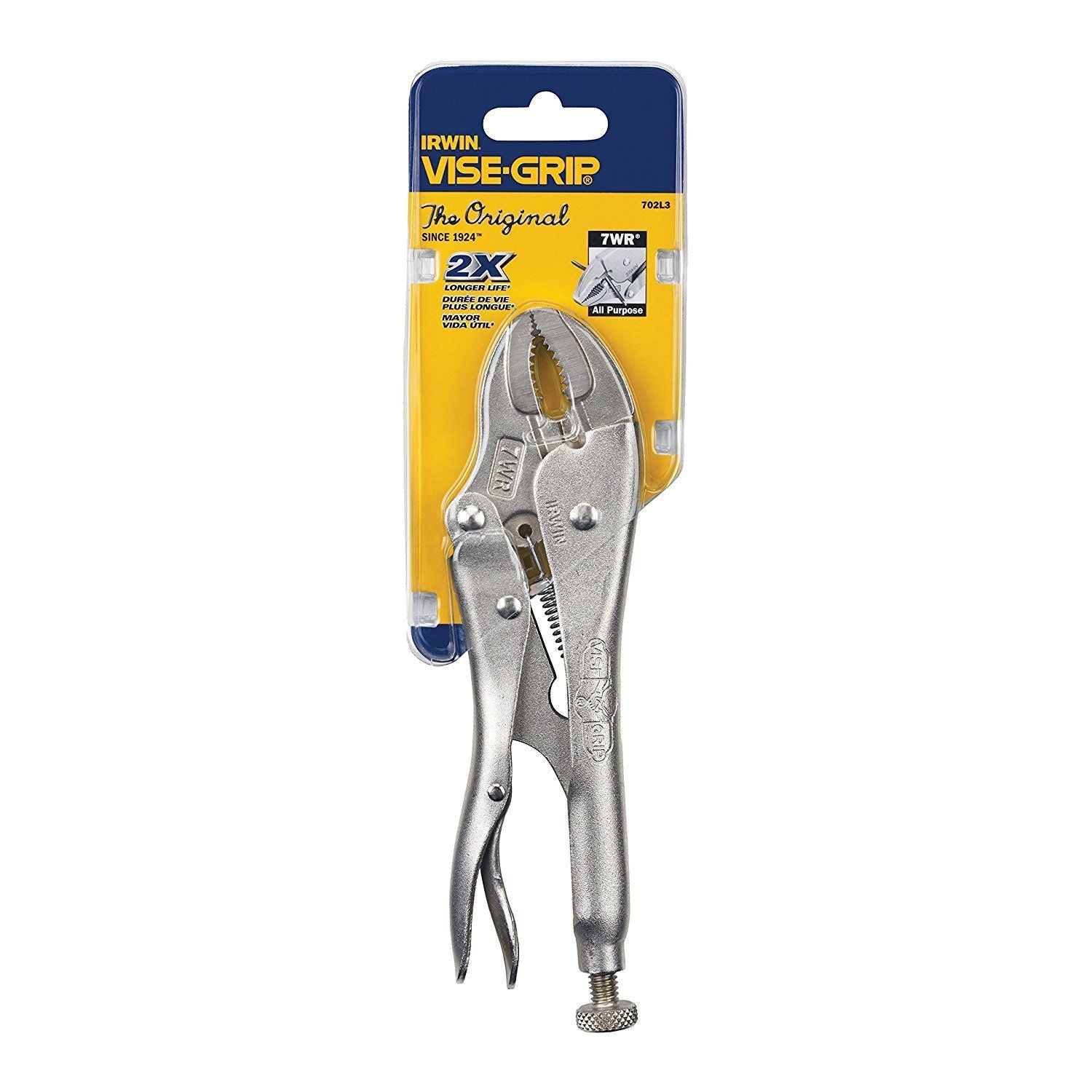 Irwin 7WR Vise Grip  7" Curved Jaw Locking All Purpose Pliers With Wire Cutter