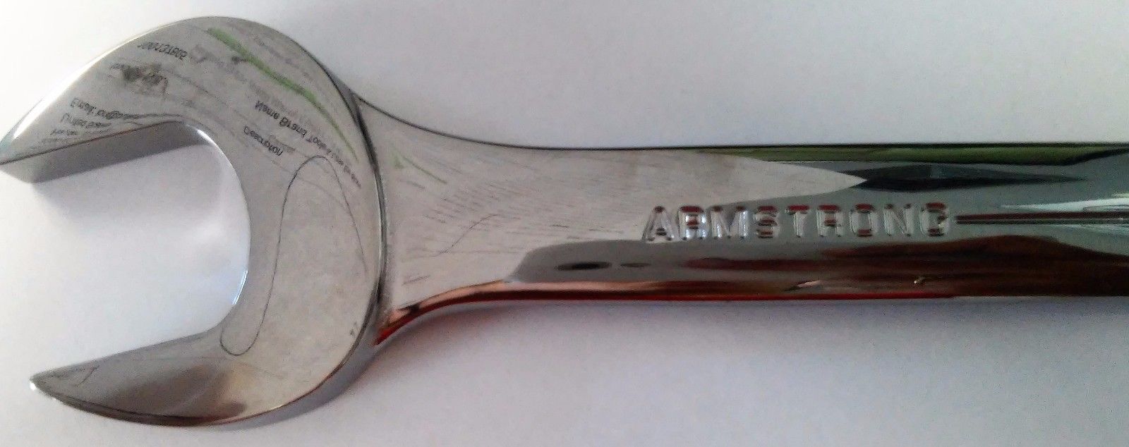 Armstrong 26-166 1-1/16" x 1-1/8" Full Polish Open End Wrench USA