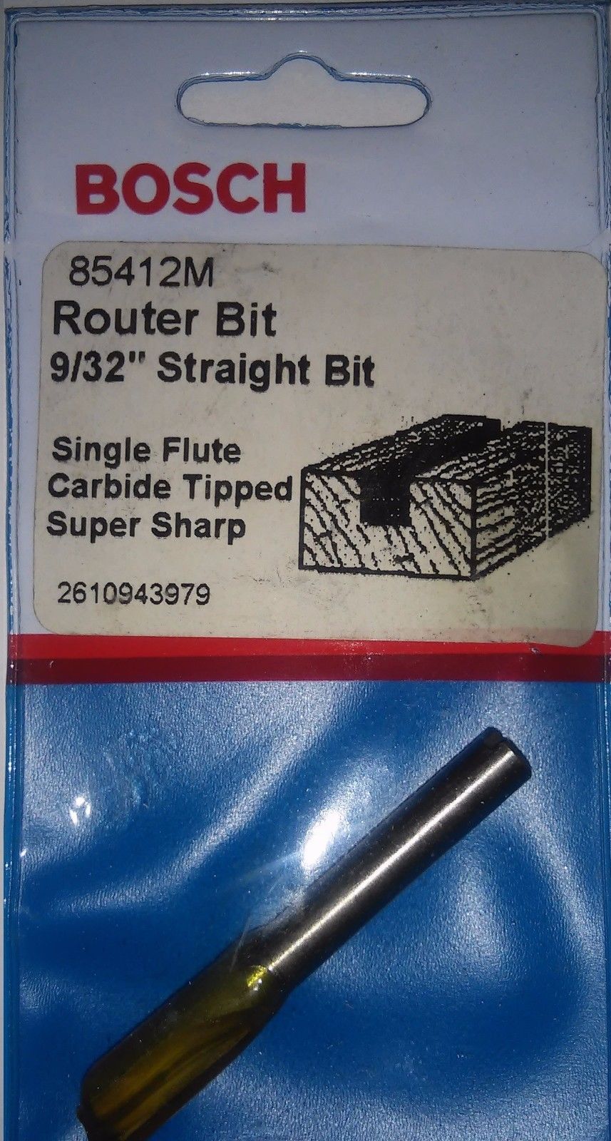 Bosch 85412M 9/32 Carbide Straight Router Bit USA