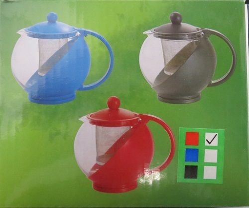 Housewares Red Glass Teapot & Stainless steel Strainer Filter 750ml