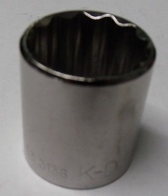 KD 533136 1/2" Drive Socket 12 Pt 1-1/8" Standard USA