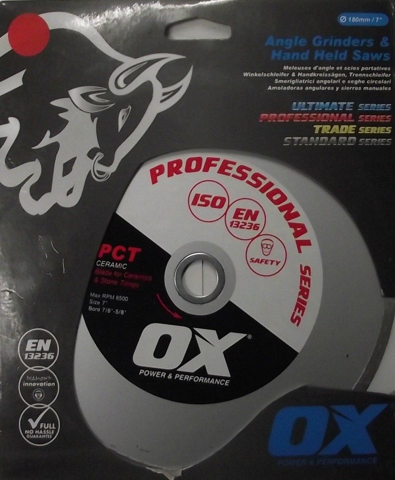 OX Professional OX-PCT-7 7" Continuous Rim Diamond Saw Blade - Ceramics