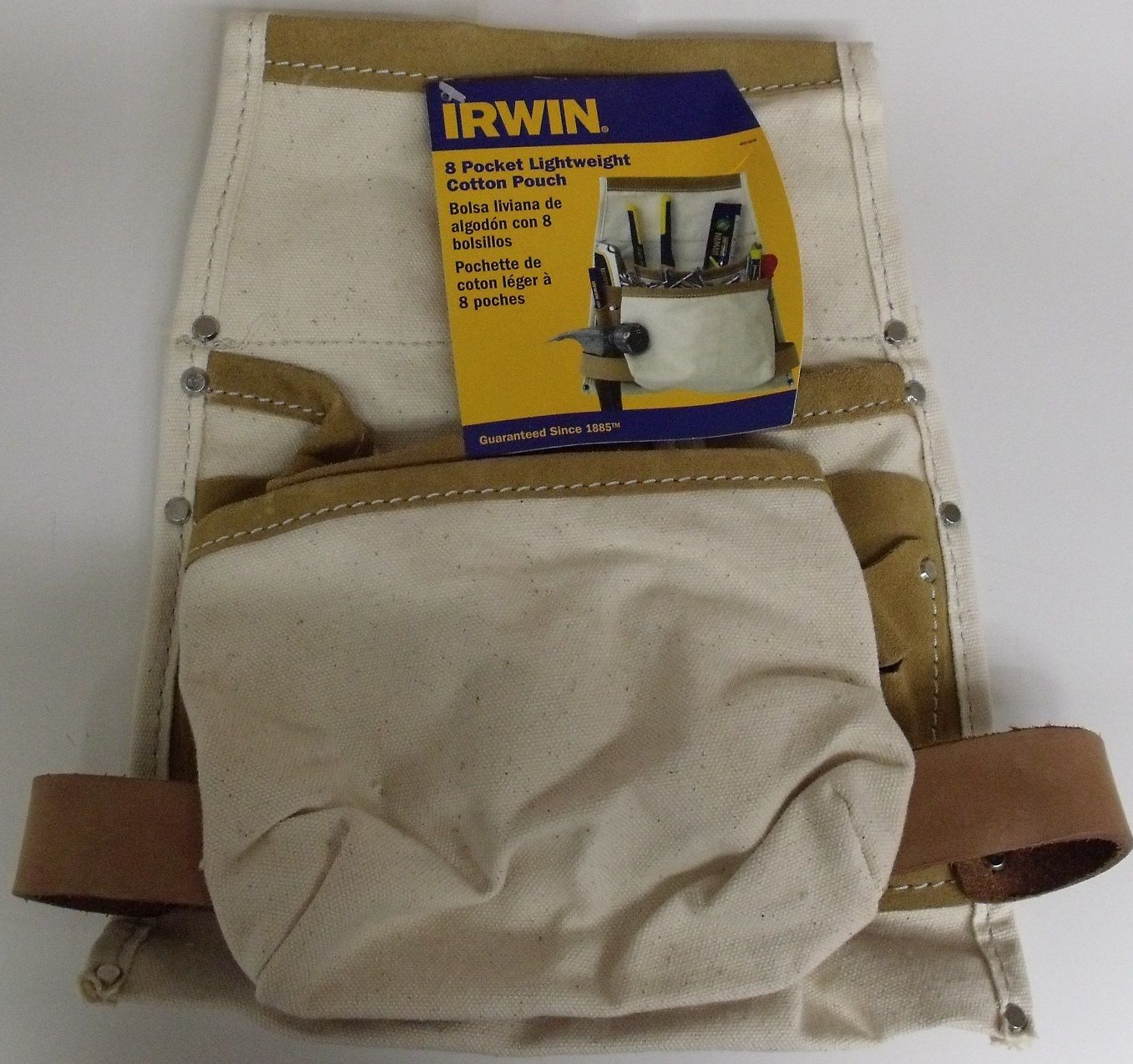 Irwin 4031038 8 Pocket Lightweight Cotton Pouch