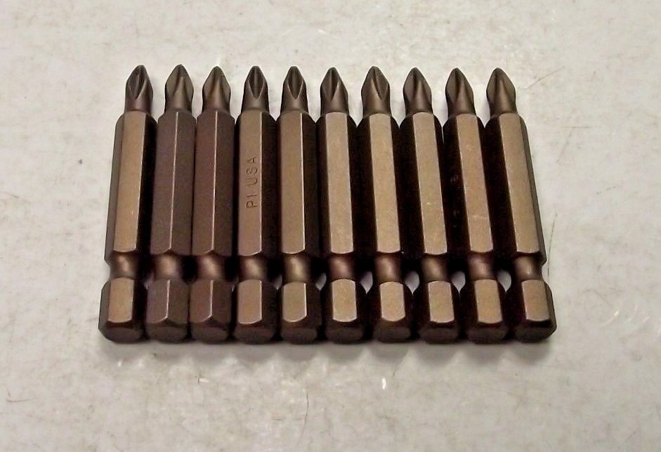 Bosch 9916401 #1 x 2" Gold Rib Phillips Screw Bit Tips 10PCS USA