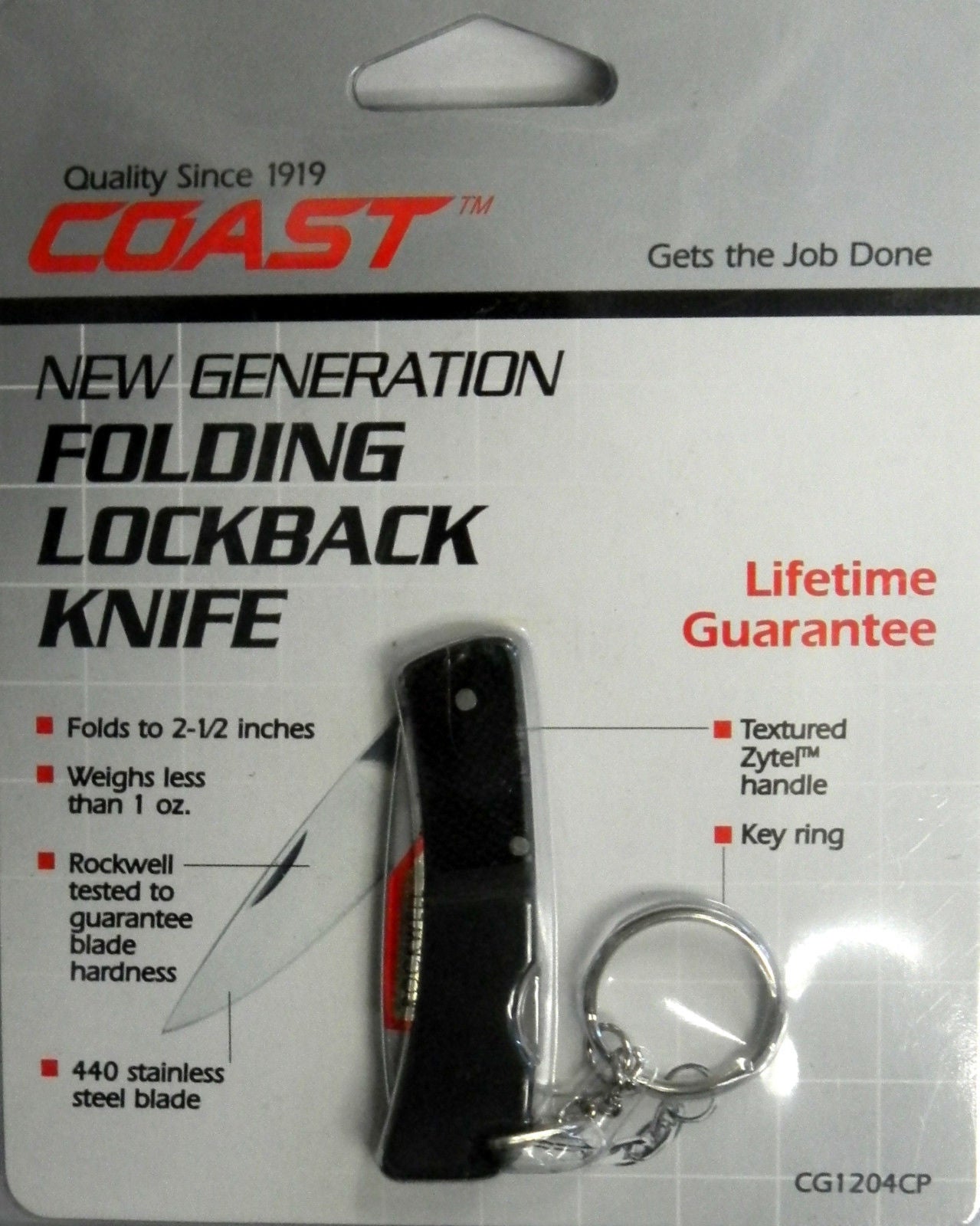 Coast CG1204 New Generation Lockback Key Ring Knife