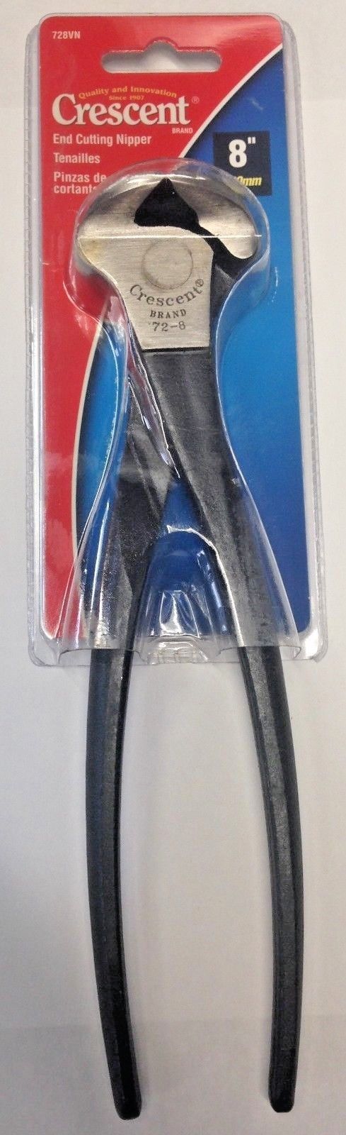 Crescent 728VN 8" Solid Joint End Cutting Nipper / Pliers