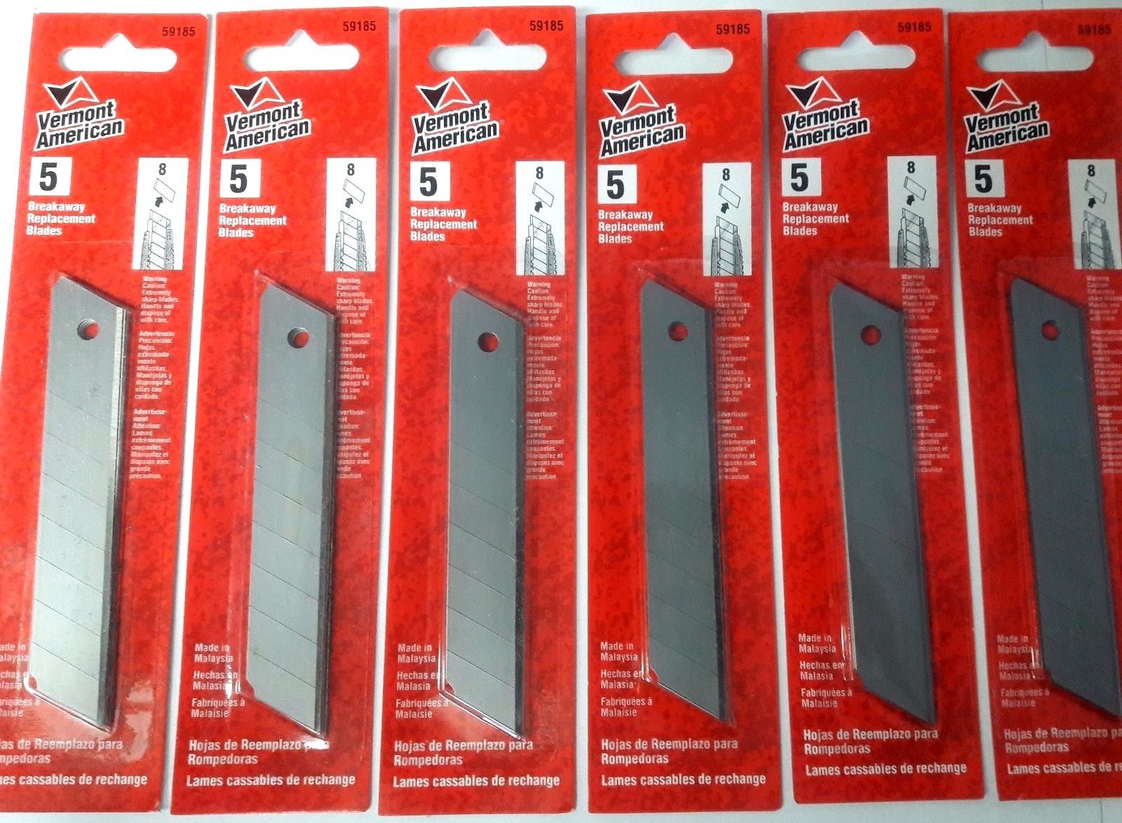 Vermont American 59185 Large Break-Away Blades 6-5 Packs
