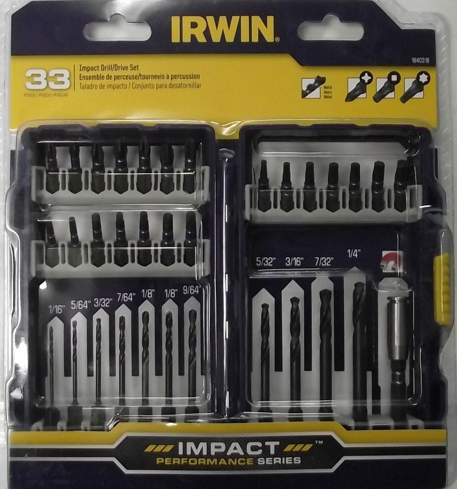 Irwin Industrial Tools 1840318 33 Pc Impact Drill/Drive Set