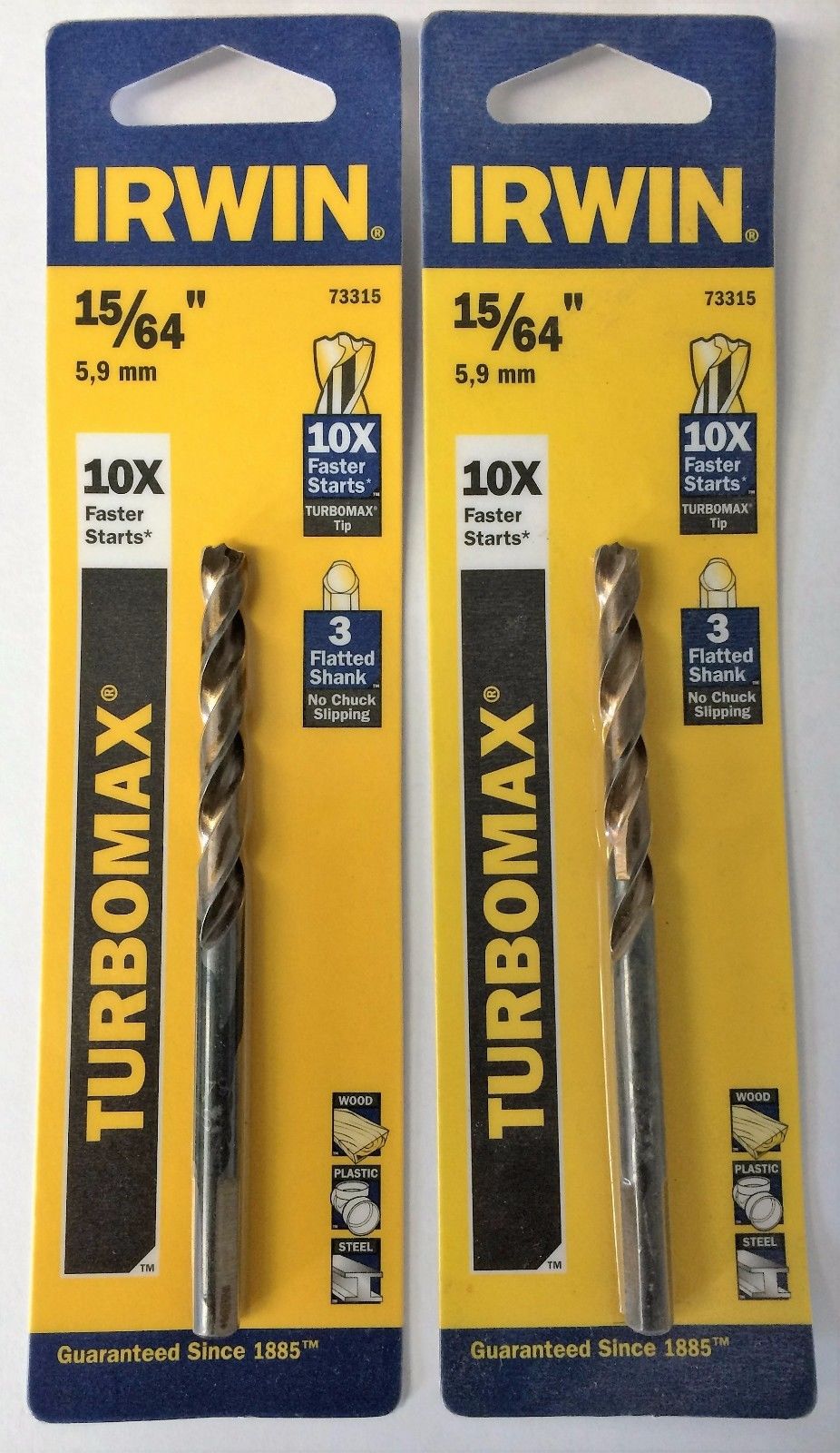 Irwin 15/64" Turbomax Drill Bit 73315 2PKS