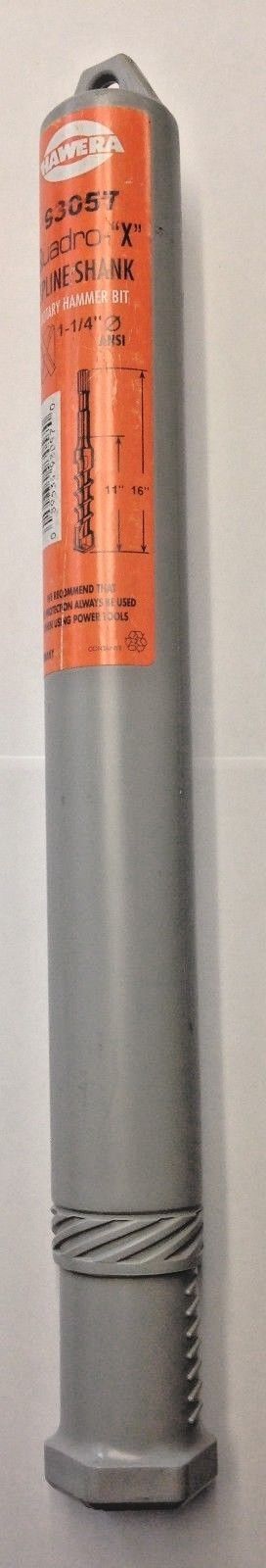 Hawera 93057 Quadro X 1-1/4" x 11" x 16" Spline Shank Rotary Hammer Bit Germany