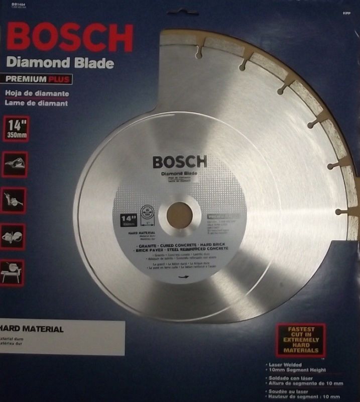 Bosch DB1464 14" Premium Plus Segmented Diamond Blade for Hard Material Swiss