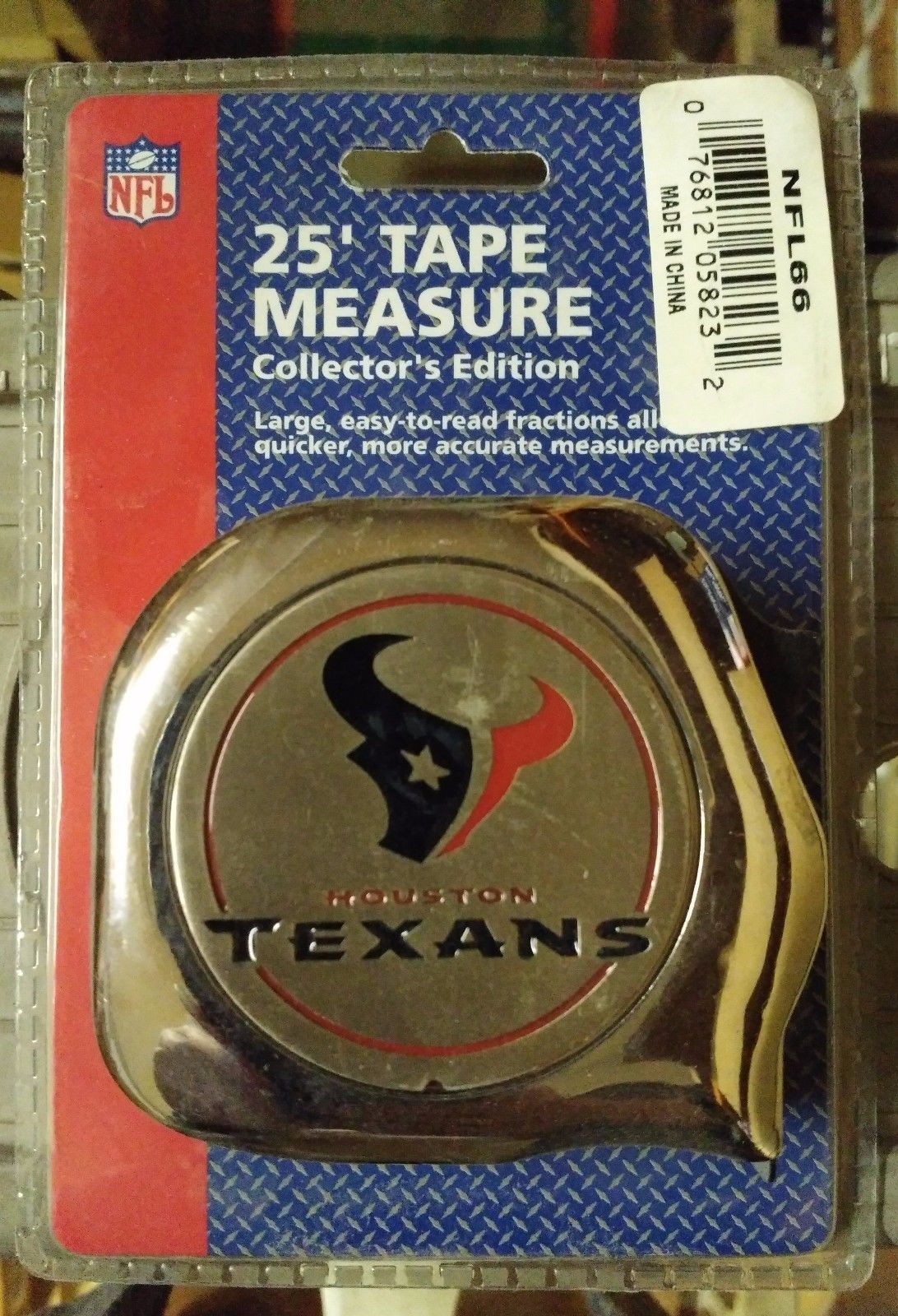 Great Neck 1' x 25' NFL Tape Measure Houston Texans
