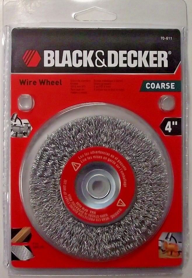 Black & Decker 70-611 4" Steel Wire Wheel Coarse For Bench Grinder