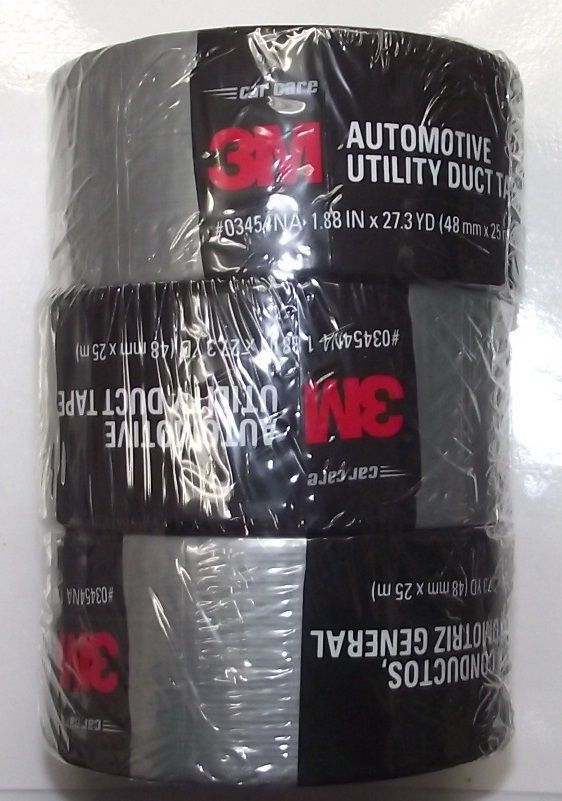 3M 03454NA Automotive Utility Duct Tape 1.88" x 27.3 yd. -- 3 ROLLS