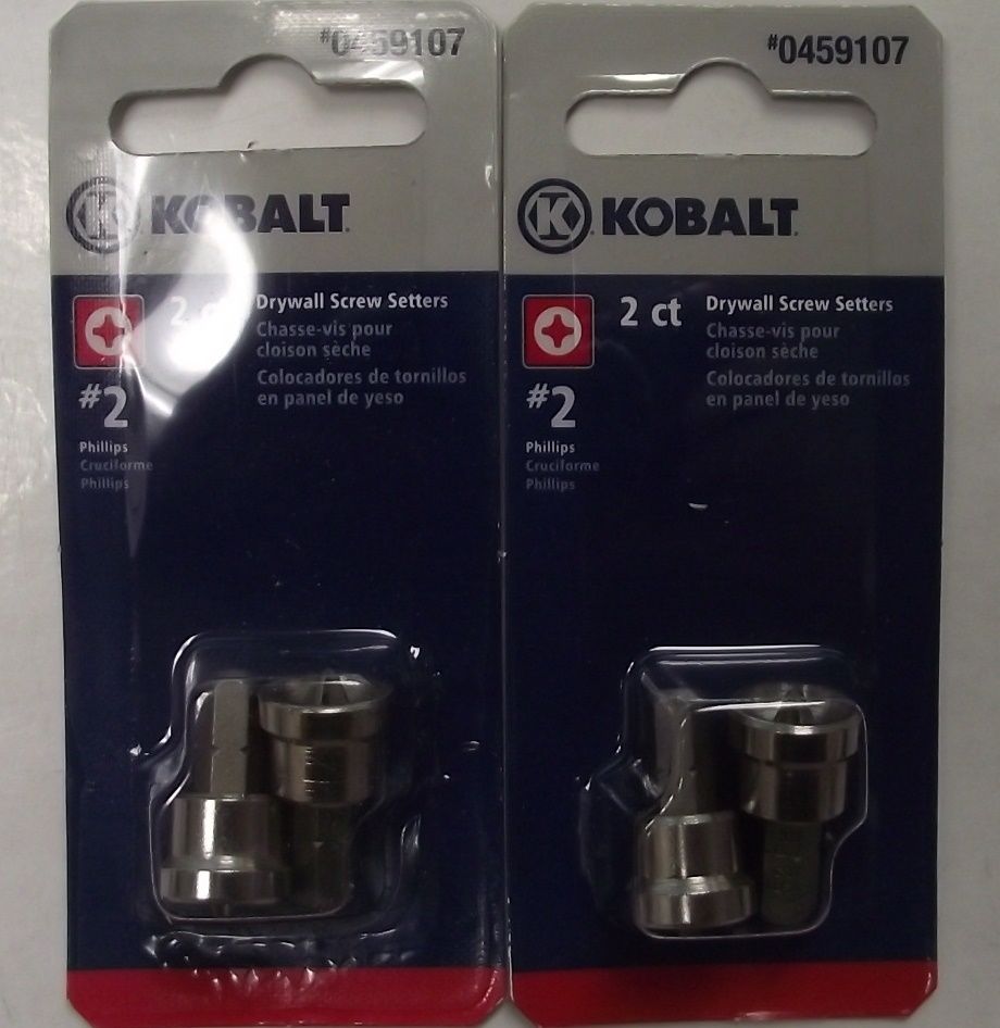 Kobalt 0459107 Drywall Screw Setter #2 Phillips 4pcs. 2 - 2pks
