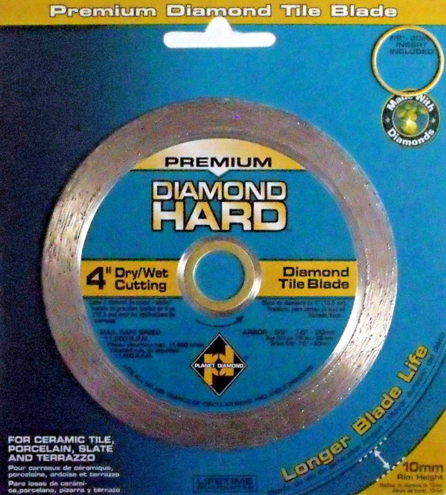 Planet Diamond 22104020 4" Continuous Rim Diamond Saw Blade