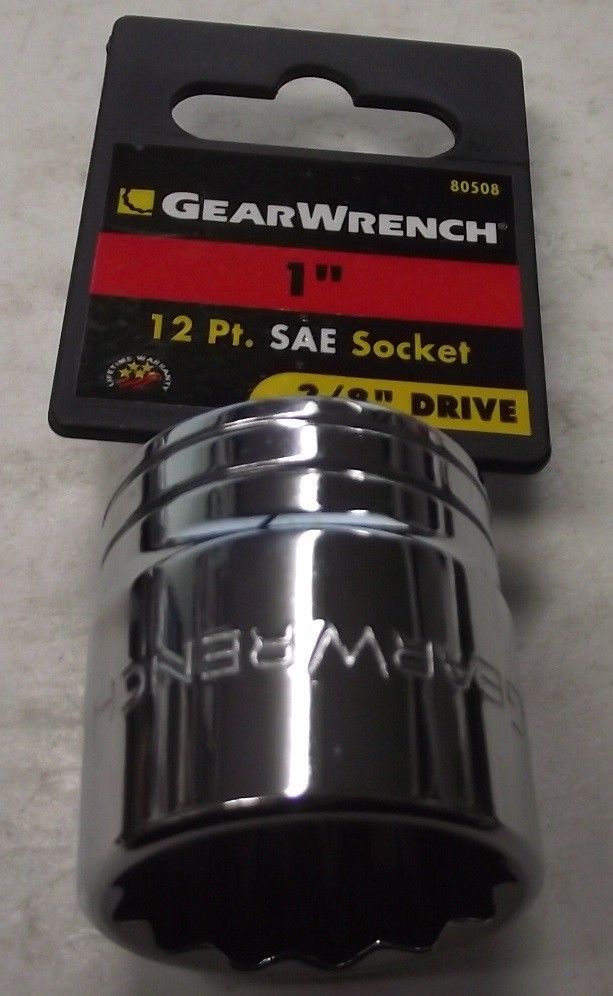 Gearwrench 80508 3/8" Drive 12 point Socket 1"