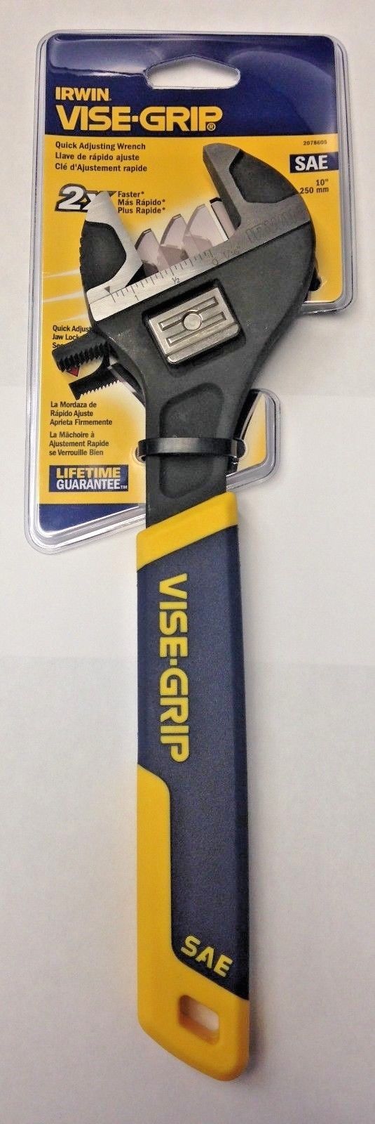 Irwin Vise-Grip 2078605 10" SAE Quick Adjusting Wrench