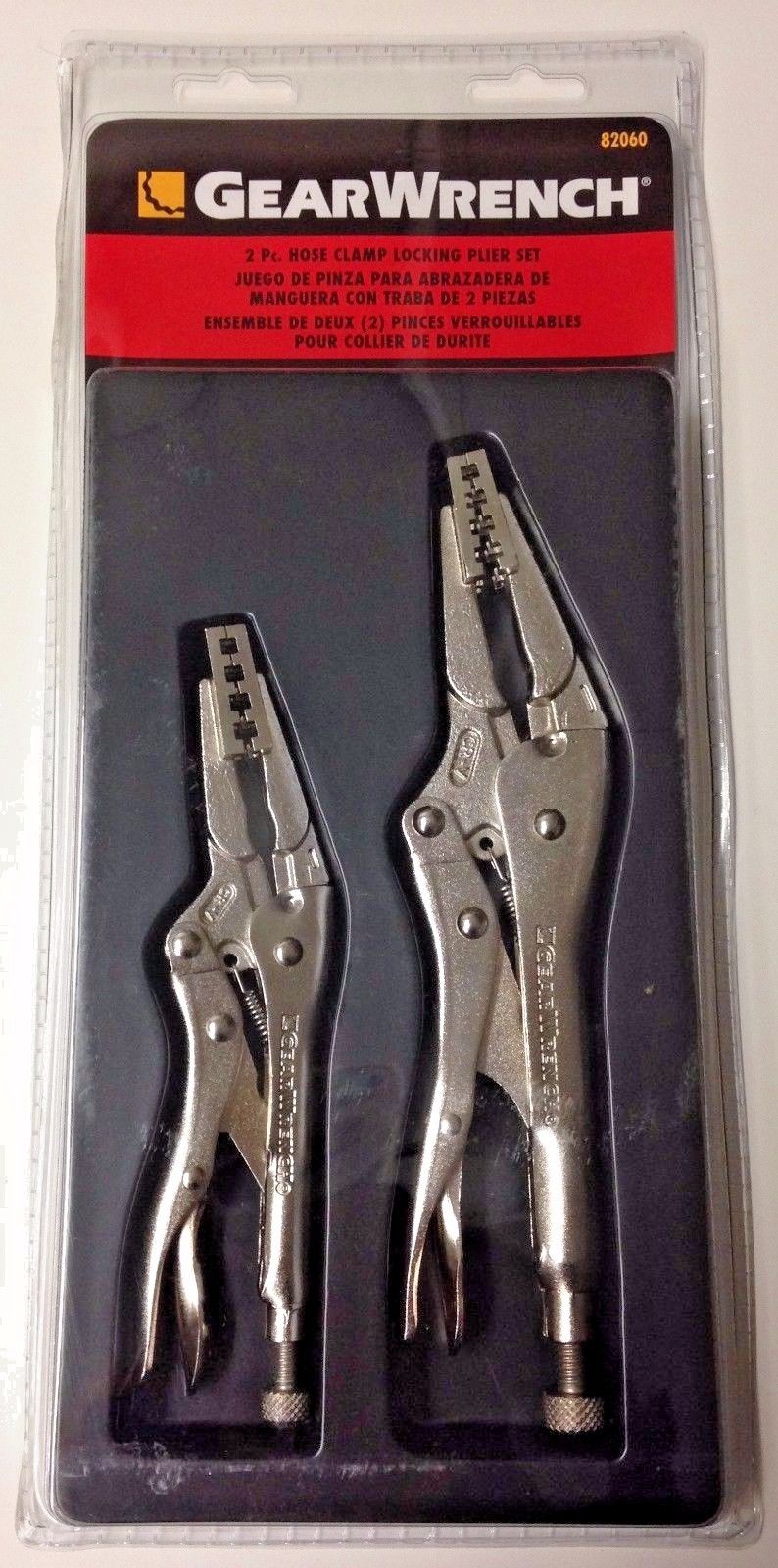 Gearwrench 82060 2 Piece Locking Hose Clamp Pliers Set 7" & 9"