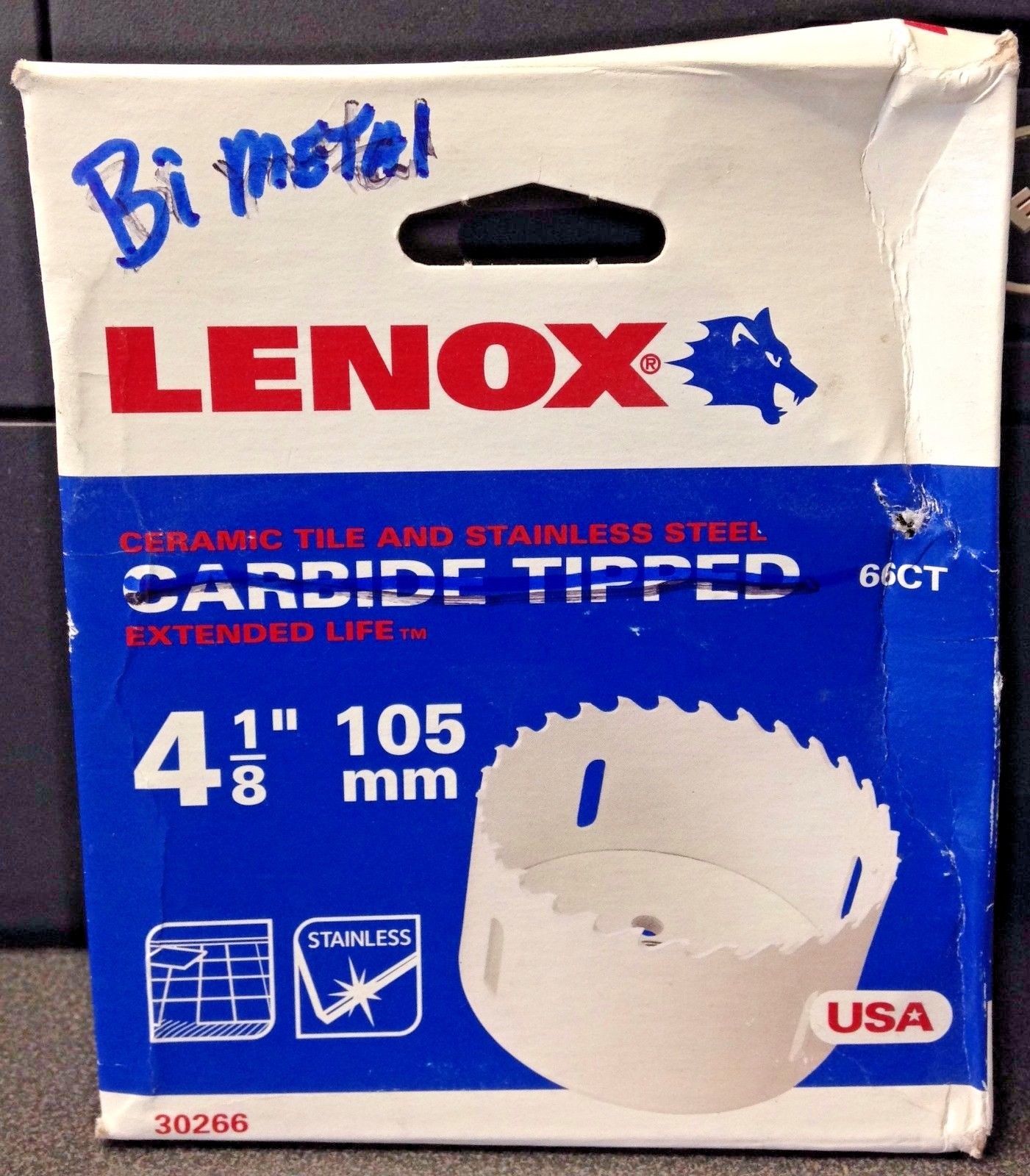 Lenox 30266 4-1/8" Bi-Metal Hole Saw USA