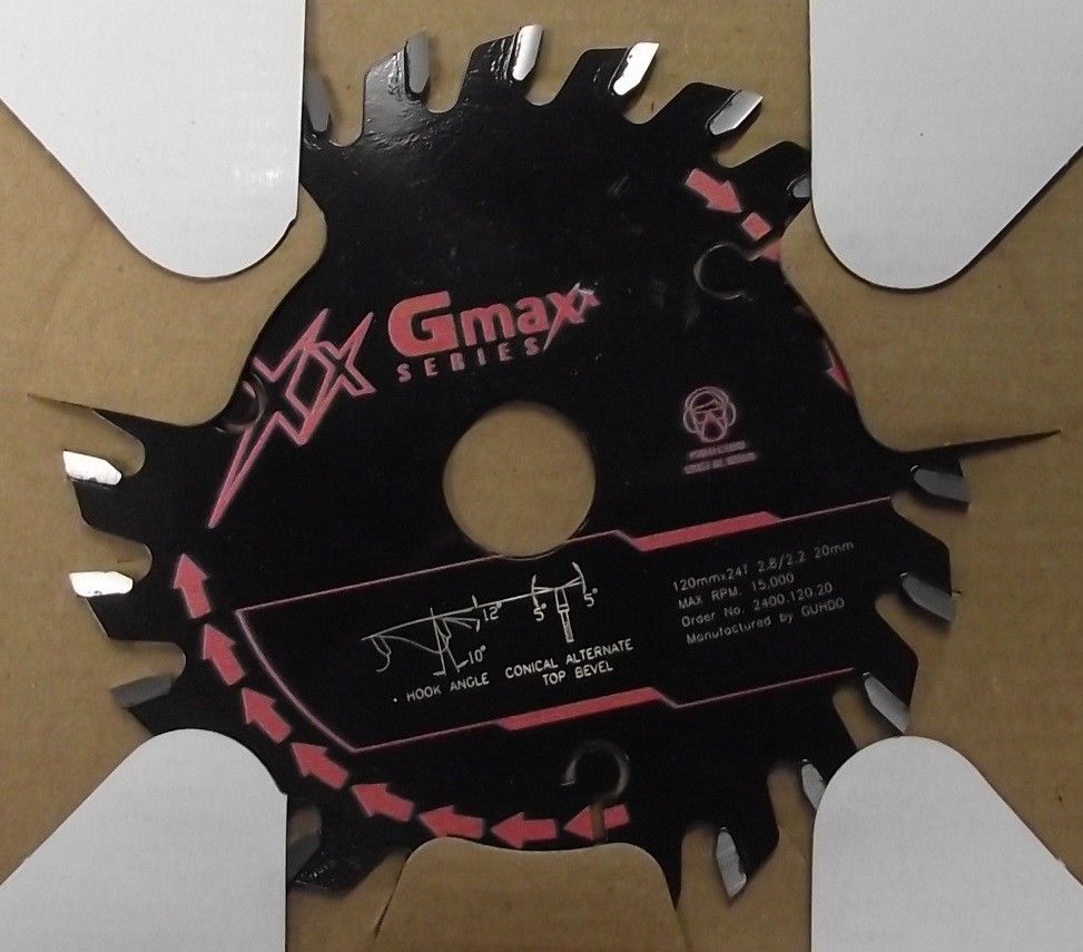 Guhdo Gmaxx 2400.120.20 120mm 24 Teeth Scoring Circular Saw Blade 20mm Arbor