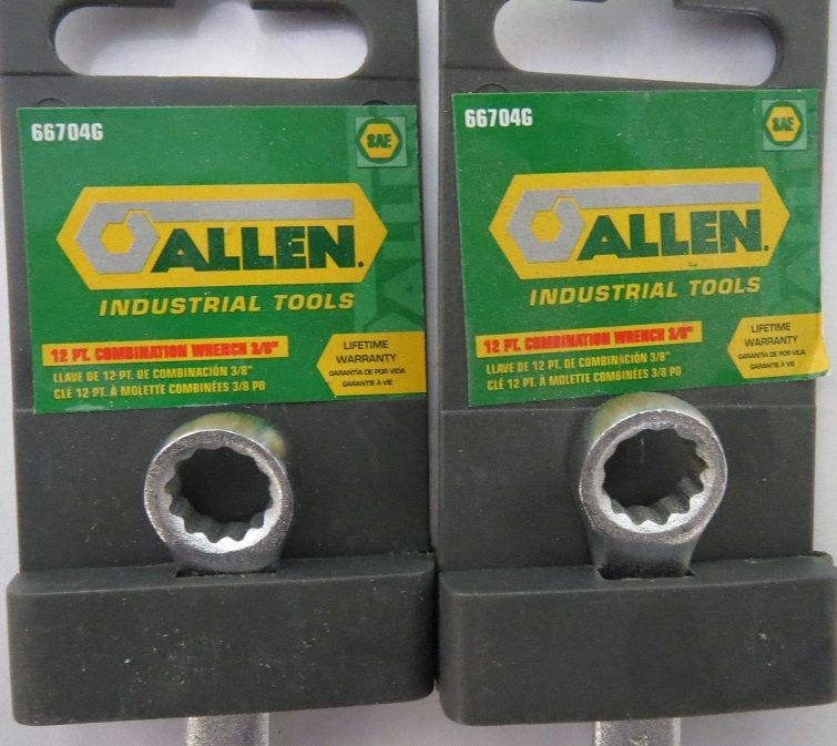 Allen 66704G 12 Point 3/8" Combination Wrench 2 Pieces