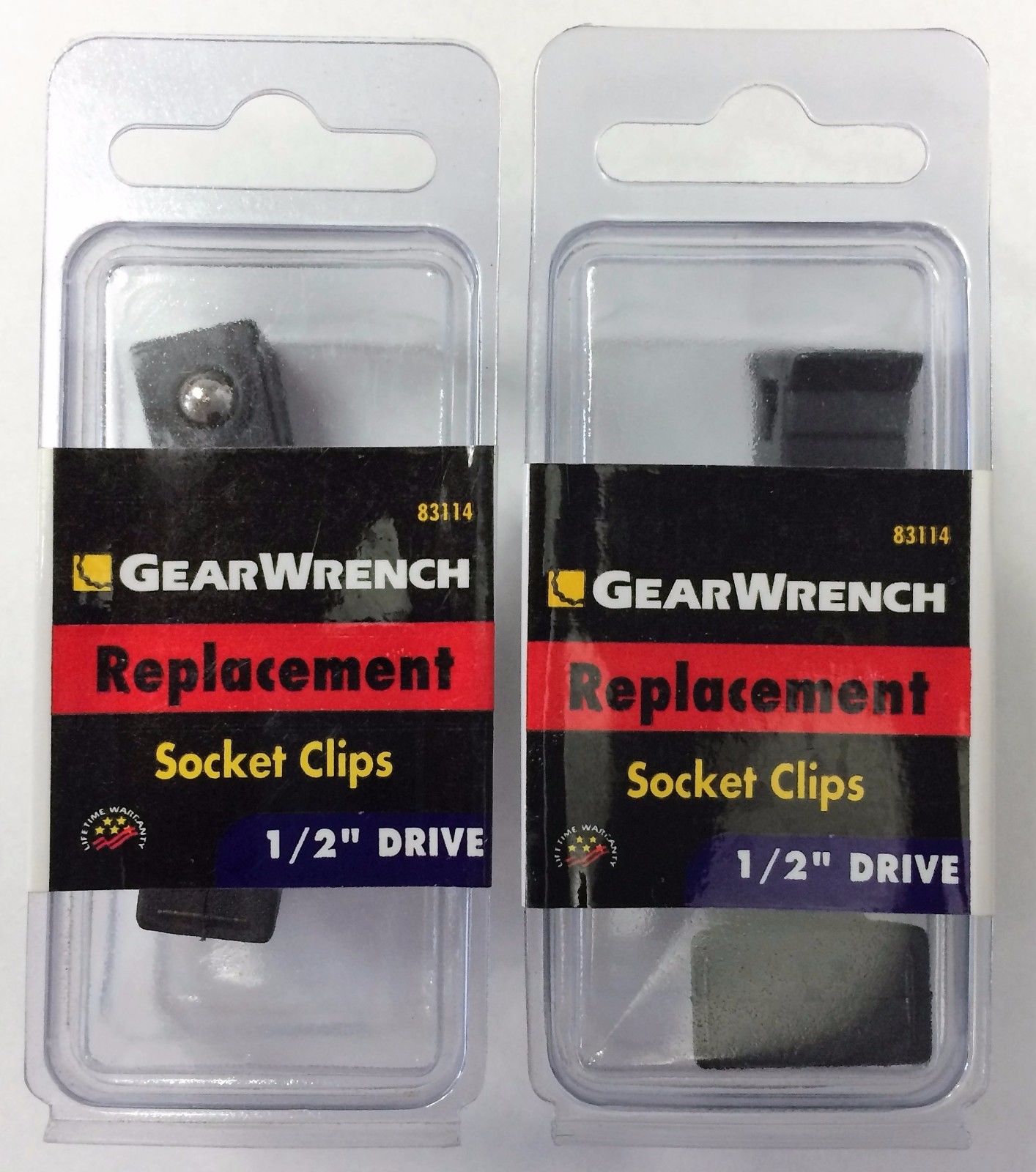 Gearwrench 83114 Replacement Socket Clips 1/2" Drive (2 Packs of 3)