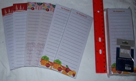 Super Value Magnetic Shopping List Pads 6 Pads 5093