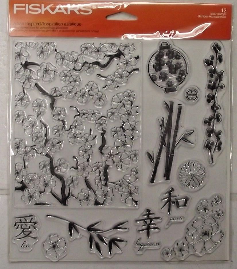 Fiskars 01-005548 Clear Asian Inspired Stamps