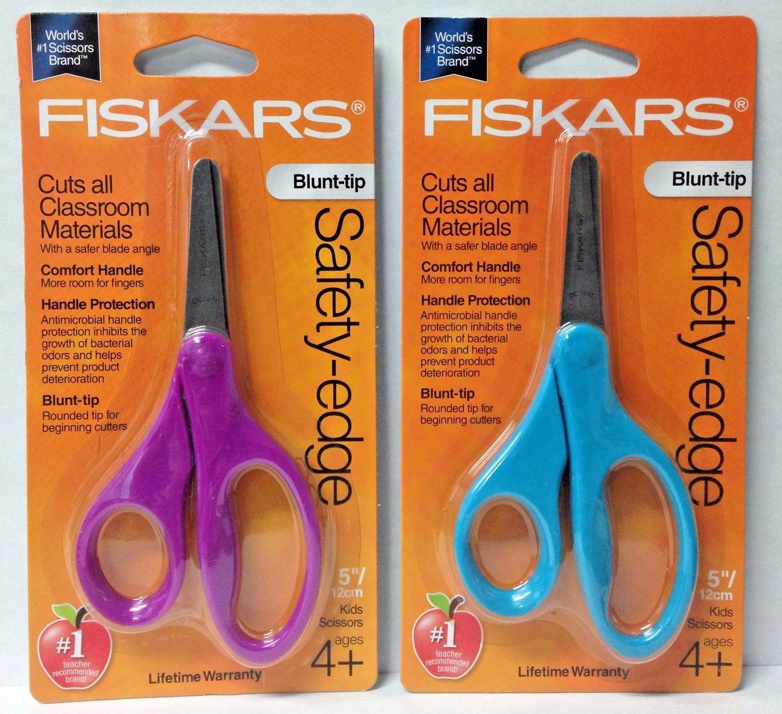 Fiskars 94167097J Blunt Tip Safety Edge 5" Kids Scissors 2PKS
