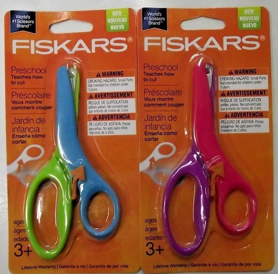 Fiskars 194900-1004 Pre-School Training Scissors, Assorted Colors 2pcs